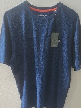 Men's Midnight Navy Short Sleeve Printed Crew Shirt by